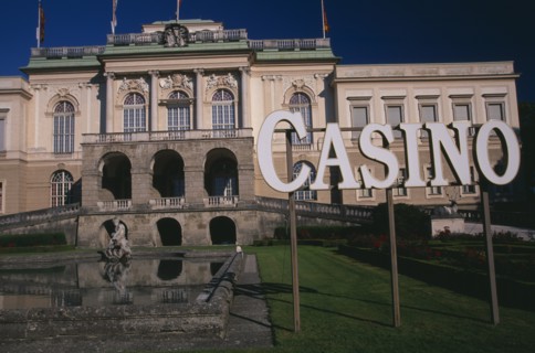AUSTRIA, Salzburg, "Klessheim Palace, now the Salzburg Casino.  Baroque exterior dating from 18th c
