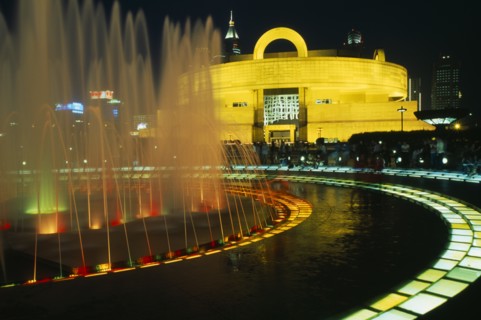 CHINA, Shanghai, "Shanghai Museum of Chinese Culture, Renmin Square.  Exterior and part view of