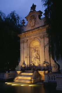 AUSTRIA, Salzburg, Kapitelplatz.  Kapitelschwemme 18th c. water trough for horses belonging to