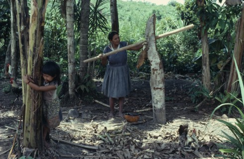 COLOMBIA, North West Amazon, Tukano Indigenous People, "Barasana woman  Paulina, headman Bosco's