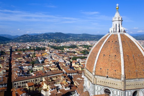 ITALY, Tuscany, Florence, "The Dome of the Cathedral of Santa Maria del Fiore, the Duomo, by