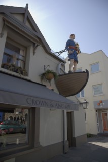 ENGLAND, West Sussex, Shoreham-by-Sea, Exterior of the Crown and Anchor public house in the high