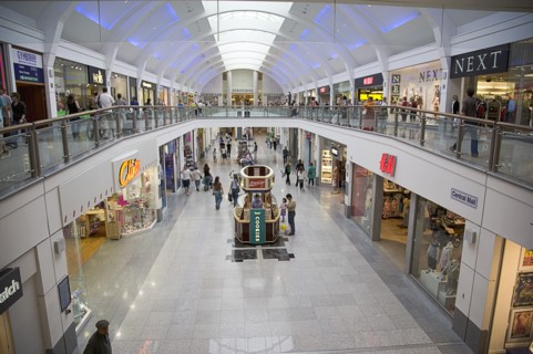 ENGLAND, East Sussex, Brighton, Interior of Churchill Square shopping centre mall.