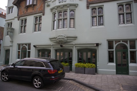 ENGLAND, East Sussex, Brighton, Exterior of the Hotel du Vin in Ship street.