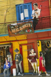 ARGENTINA, Buenos Aires, Colouful shop in La Boca. Jon Hicks.