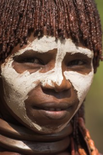 ETHIOPIA, Omo Valley, Mago National Park, "Banna woman, her hair greased with ocher colouring and