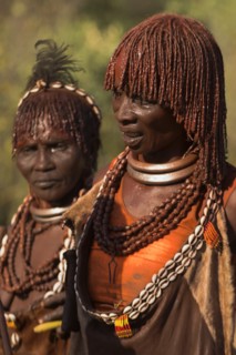 ETHIOPIA, Lower Omo Valley, Tumi, "Hamer Jumping of the Bulls initiation ceremony, Ritual dancing