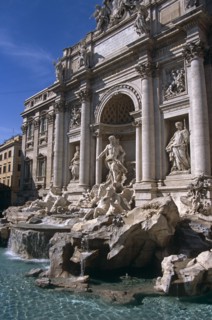 ITALY, Lazio, Rome, "Piazza di Trevi, Trevi Fountain. "