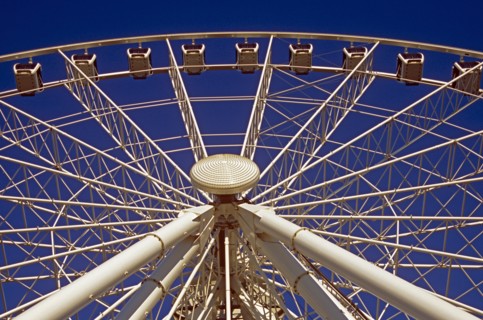 SPAIN, Andalucia, Seville, "The Wheel of Seville, Prado de San Sebastian."