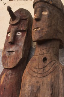 ETHIOPIA, South, Konso - Waga (Wakka), "Famous carved wooden effergies of Chiefs and Warriors,