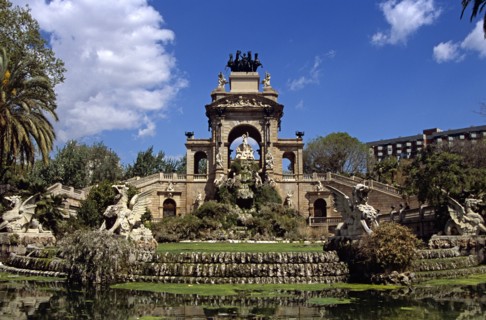 SPAIN, Catalonia, Barcelona, "Parc de la Ciutadella, Font Monumental."