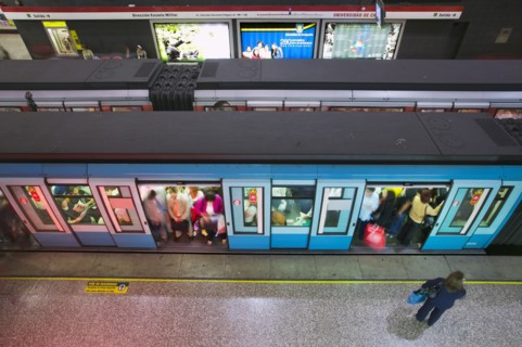 CHILE, Santiago, Universidad de Chile metro station.