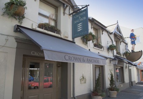 ENGLAND, West Sussex, Shoreham-by-Sea, Exterior of the Crown and Anchor public house in the high