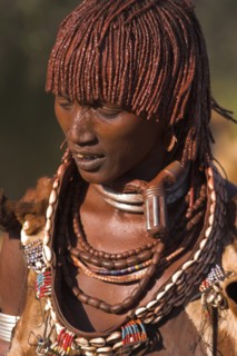 ETHIOPIA, Lower Omo Valley, Turmi, "Hamer Jumping of the Bulls initiation ceremony, Ritual dancing