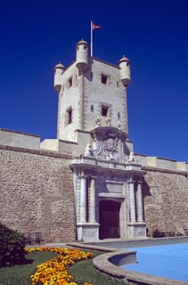 SPAIN, Andalucia, Cadiz, "Puerta de Tierra, Plaza de la Constitucion."
