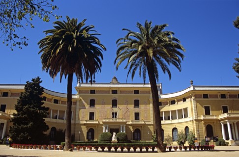 SPAIN, Catalonia, Barcelona, "Palau Reial de Pedralbes, Royal Palace of Pedralbes."