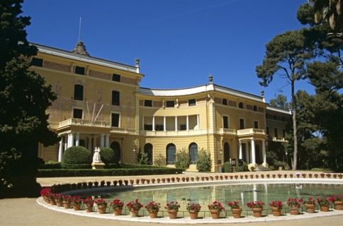 SPAIN, Catalonia, Barcelona, "Palau Reial de Pedralbes, Royal Palace of Pedralbes."