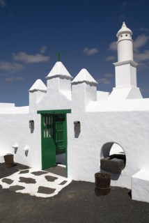 SPAIN, Canary  Islands, Lanzarote, La Casa Museo a La Campesino or the Farmhouse Museum.  Green