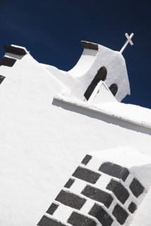 SPAIN, Canary  Islands, Lanzarote, "Mancha Blanca village.  Ermita de los Dolores or Hermitage of