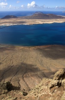SPAIN, Canary  Islands, Lanzarote, Mirador del Rio viewpoint 497 metres or 1630 feet above sea