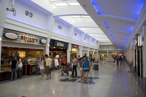 ENGLAND, East Sussex, Brighton, Interior of Churchill Square shopping centre mall.