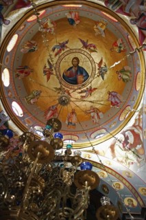 ISRAEL, Hazafon, Sea of Galilee, "Nazareth.  Interior of the Greek Orthodox Church of St. Gabriel