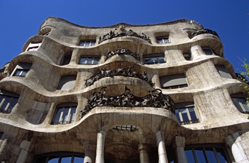 SPAIN, Catalonia, Barcelona, "Casa Mila, La Pedrera. Gaudi"