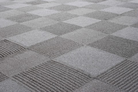 JAPAN, Honshu, Kyoto, "Ryoan-ji, Ukyo-ku.  Zen sand garden made by Zen Buddhist monks at Ryoan - ji