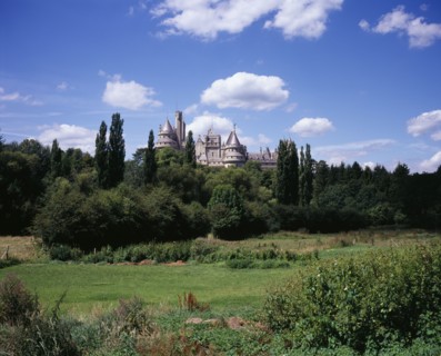 FRANCE, Picardie, Oise, "Chateau de Pierrefonds, dating from 14th C.  Restored  by Viollet-le-Duc