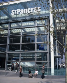ENGLAND, London, St Pancras , St Pancras International exterior.  New security sealed terminal for