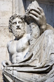 ITALY, Lazio, Rome, "Statue representing the River Tiber remodelled from a statue representing the
