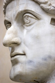 ITALY, Lazio, Rome, Palazzo Dei Conservatore courtyard part of the Capitoline Museums with a giant