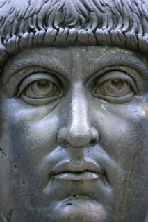 ITALY, Lazio, Rome, Capitoline Museum Palazzo Dei Conservatore Colossal bronze head of Constantine