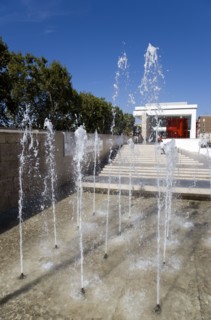 ITALY, Lazio, Rome, Lazio Fountains in front of the Ara Pacis The Altar of Peace a monument from 13