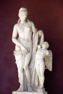 ITALY, Lazio, Rome, Vatican City Museums Statue Venus Felix the Roman version of Venus with Cupid