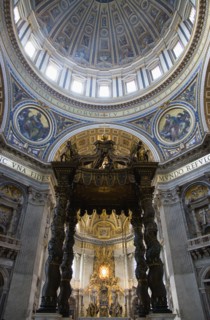 ITALY, Lazio, Rome, Vatican City The Basilica of St Peter The Dome by Michelangelo above the