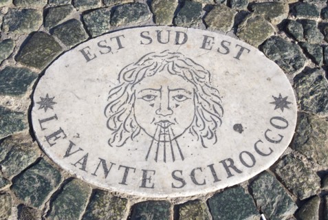 ITALY, Lazio, Rome, Vatican City Plaque in the pavement of Piazza San Pietro or St Peter's Square