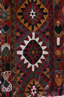 JORDAN, Petra, Detail of richly embroidered fabric.
