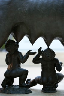 ITALY, Lazio, Rome, The Palazzo dei Conservatori part of the Capitoline Museum with Romulus and