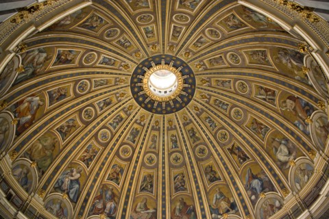 ITALY, Lazio, Rome, Vatican City The Dome of St Peter's designed by Michelangelo