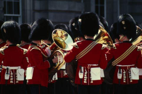 ENGLAND, London, Bandsmen at Trooping the Colour