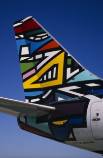 TRANSPORT, Air, Plane Detail, Boeing 737 at Gatwick Airport operated by British Airways. Detail of