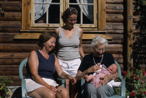 PEOPLE, Relationships, Generations, "Group portrait of four generations of the Fossgard family