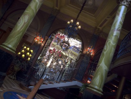 IRELAND, North, Belfast, "Interior of the Cafe Vaudeville bar and restaurant in Arthur Street.