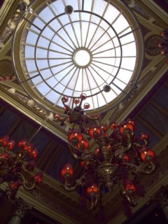IRELAND, North, Belfast, "Interior of the Cafe Vaudeville bar and restaurant in Arthur Street.