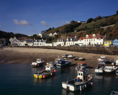 UNITED KINGDOM, Channel Islands, Jersey, "St Martins. Rozel fishing village on the north coast.