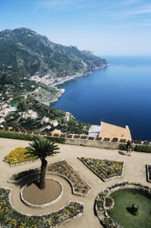 ITALY, Amalfi Coast, Ravello, "Villa Rufolo, view from garden"