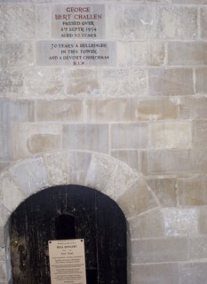 ENGLAND, West Sussex, Shoreham-by-Sea, Entrance to the belfry in St Mary de Haura Church.