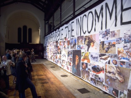 ENGLAND, East Sussex, Brighton, Fabrica gallery photography montage exhibition as part of the 2008