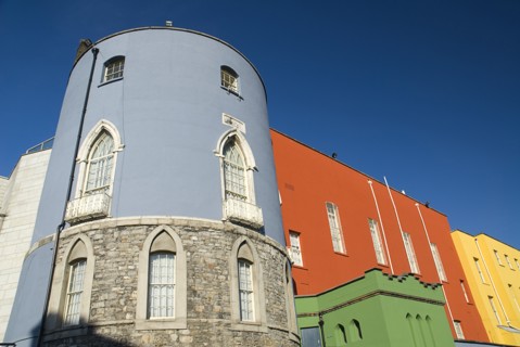 20093551 IRELAND Dublin Dublin Dublin Castle featuring the Bedford Tower and a colourful section